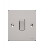 Schneider Electric GET Ultimate Flat Plate 1 Gang 2 Way Switch (Polished Chrome)